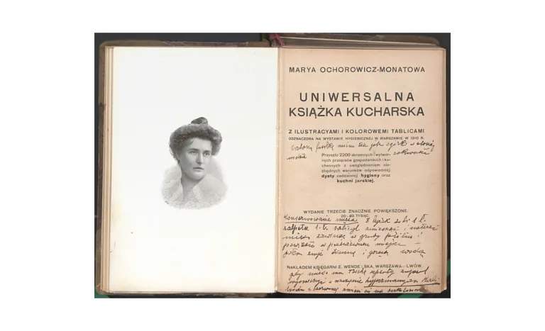 “Uniwersalna Książka Kucharska” autor: Marya Ochrowicz-Monatowa 1913 fot. Cyfrowa Bibloteka Narodowa, www.polona.pl