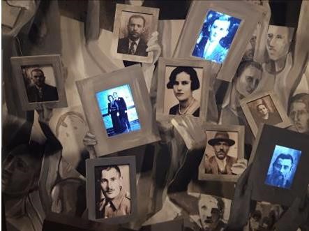 Instalacja w holu głównym Centrum Pamięci O Holokauście Żydów Macedonii